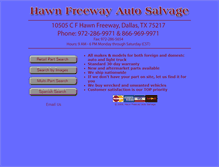 Tablet Screenshot of hawnfreewayautosalvage.com